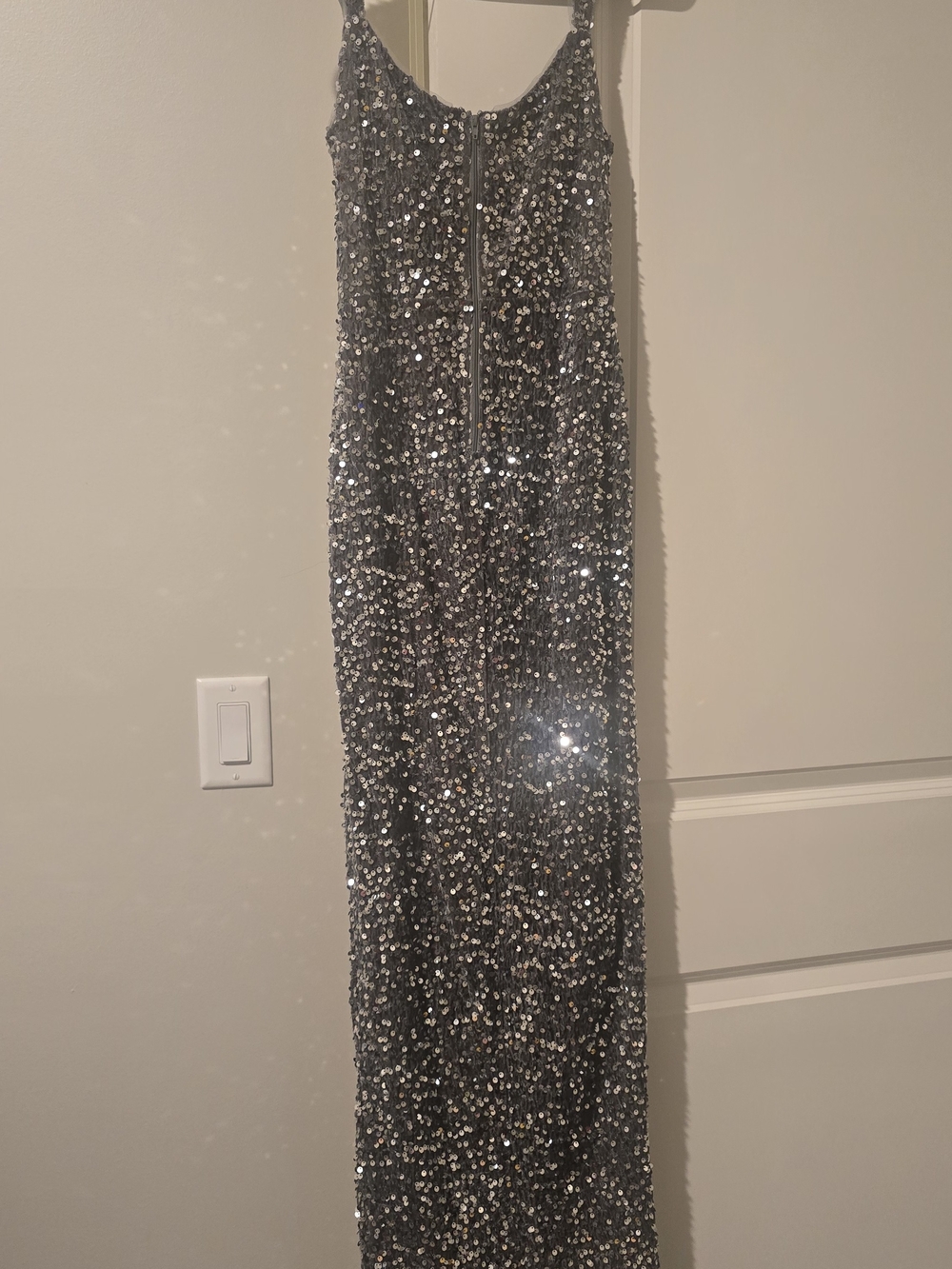 Silver Sequin Maxi Skirt - Elegant Sparkle